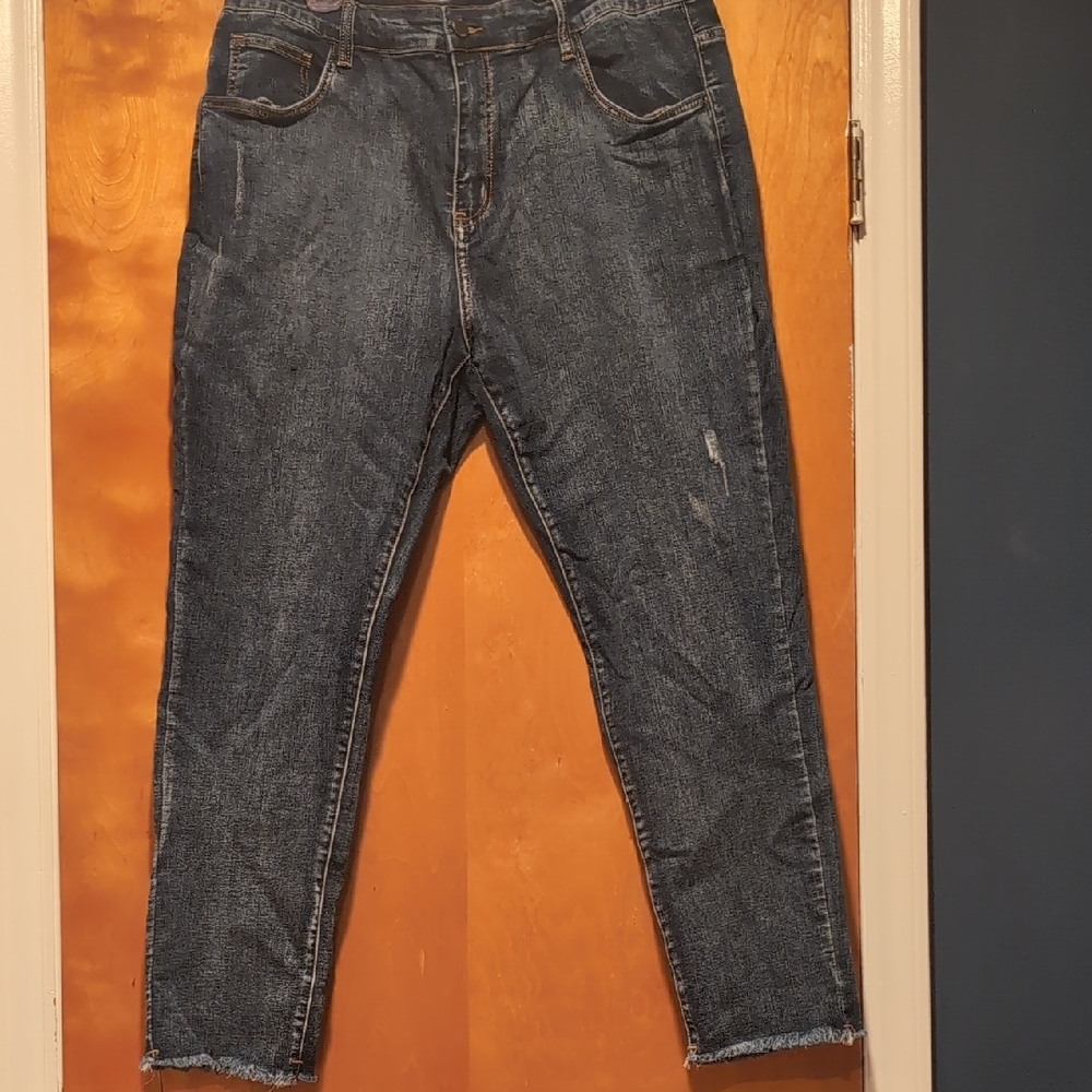 Coco + Carmen Straight Leg Jeans - Deep Indigo
